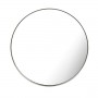 Brushed Nickel Framed Round Mirror 800